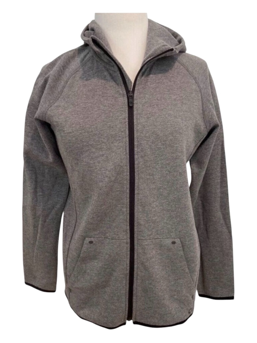 GapFit Gray Unisex Zip-Up Hoodie Jacket With Pockets - Size XXL youth or small